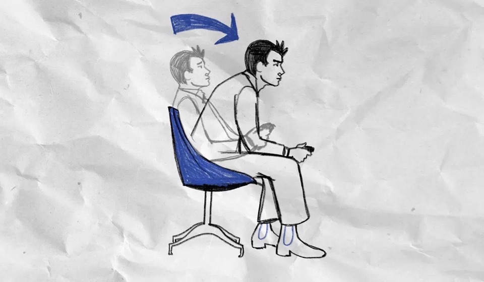 Sketch of a gamer in a chair holding a controller